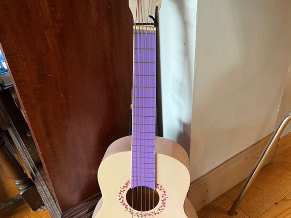 Burswood Childs Pink Acoustic Guitar. As new