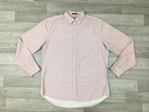 Gant Button Down Geometric Patterned Shirt Mens XL