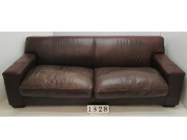Very large leather sofa.   #1828