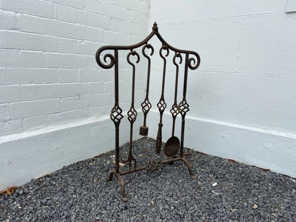 Superb Antique Cast Iron Forge Set