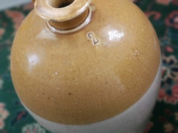 Vintage 2 gallon Stoneware Flagon