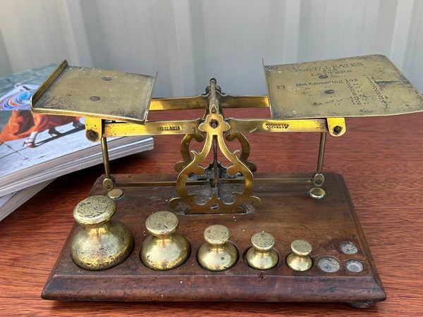 Brass letter post scales