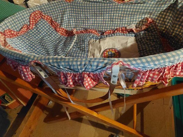 cot bed and moses basket
