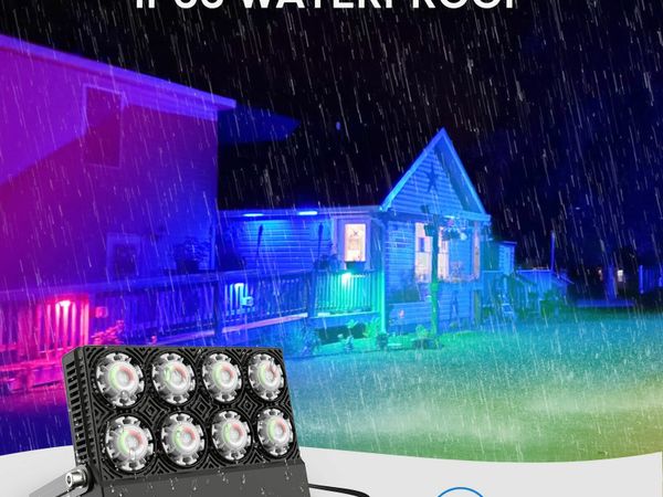 SANSI 330W RGB LED Flood Light Dimmable Outdoor Ch