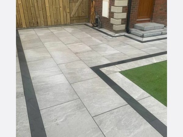 Paving and landscaping