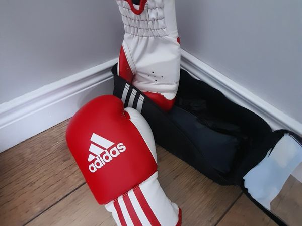Childrens boxing gloves and pads