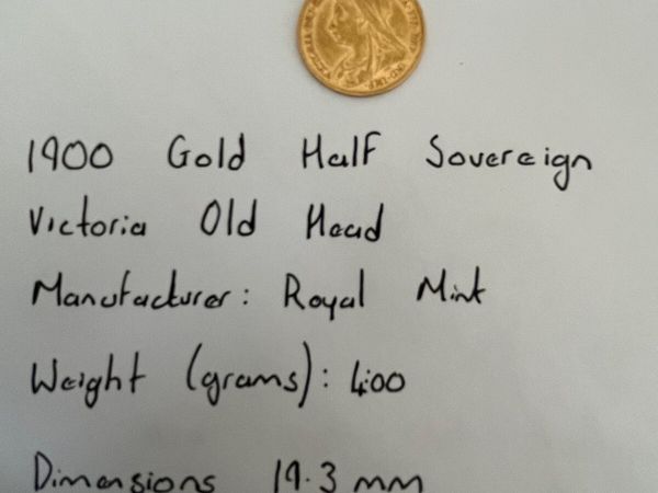 1900 Half Gold Sovereign