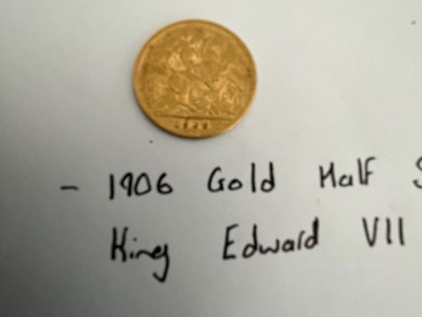 1906 Gold Half Sovereign