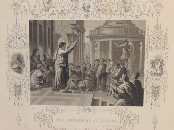 Paul Preaching At Athens Circa 1850 J Rogers