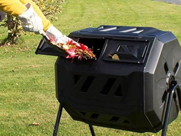Double Chamber Drum Composter 160 Litres Black Rot