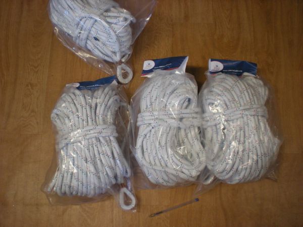 Coils of braided Marine 10mm rope inc eye