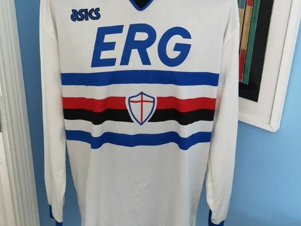 1991 Asics Sampdoria ERG Away L/S Football Shirt