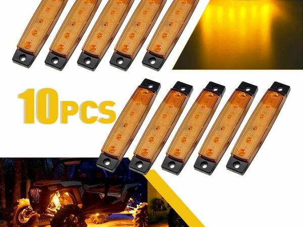 10pcs LED Side Marker Lights 12V Orange Amber Indi