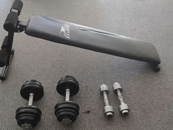 Dumbbells and weight bench