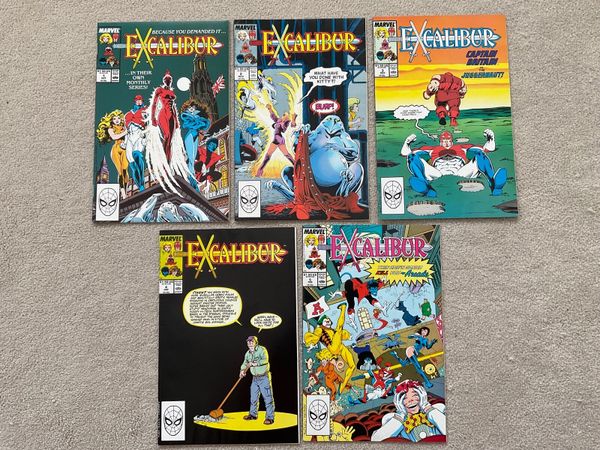 Excalibur Comics volume 1 issues 1 2 3 4 5