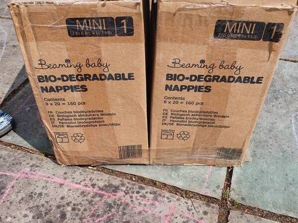 Beaming baby Biodegradable nappies 16 x 20 packs