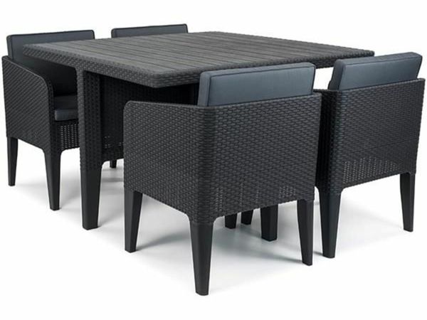 Keter Columbia 5pcs Table & Chair Set Grey