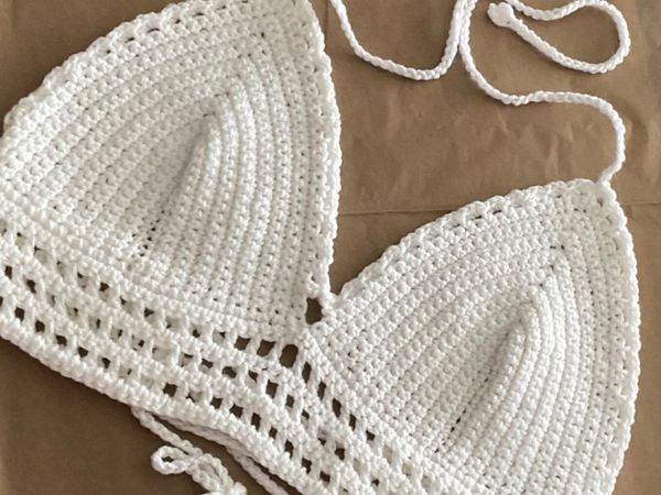 White Crochet Bra Top
