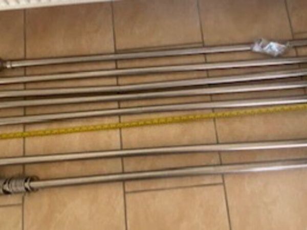 Curtain poles with fittings