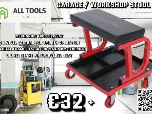 Garage workshop storage stool