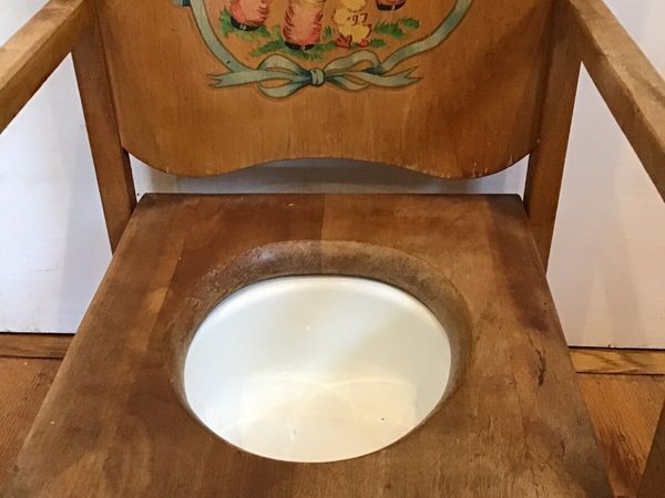 Vintage Child’s Wooden Potty Chair