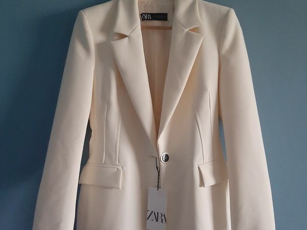 Zara New Cream Structured Jacket