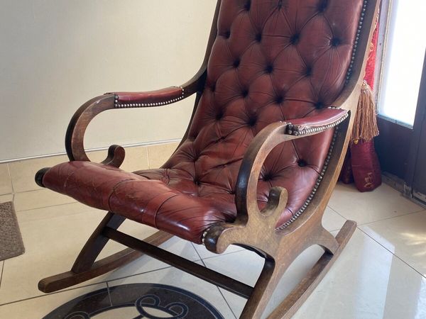Antique Chesterfield Rocking Chair