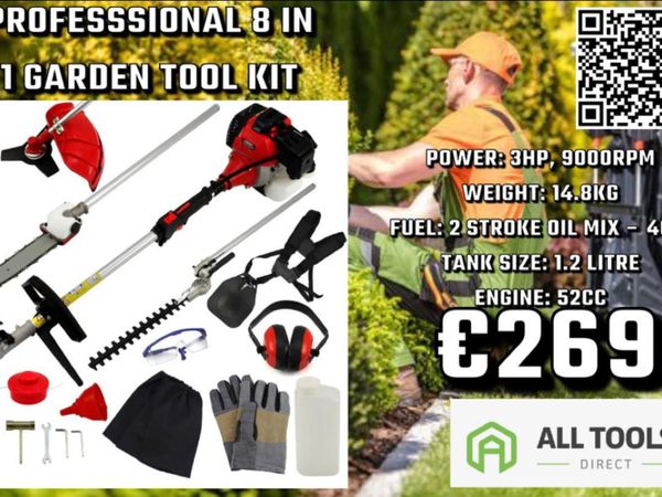 8in1 garden tools chainsaw strimmers trimmer etc
