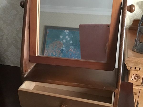 Small Swing Mirror with Underneath Drawer