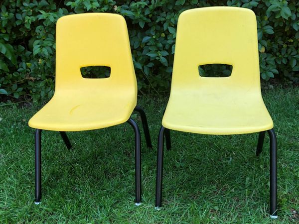 Pair of Tiny Yellow Chairs