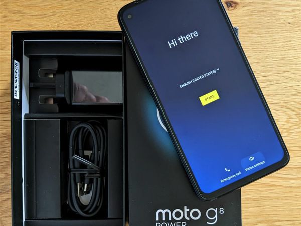 Motorola G8 Power. Sim Free Phone. Blue. w/ extras