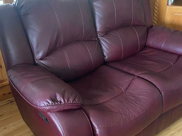 Leather 2 seater couch