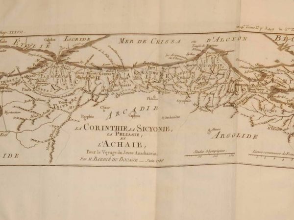 La Corintheie La Sicyonie 1790 Map