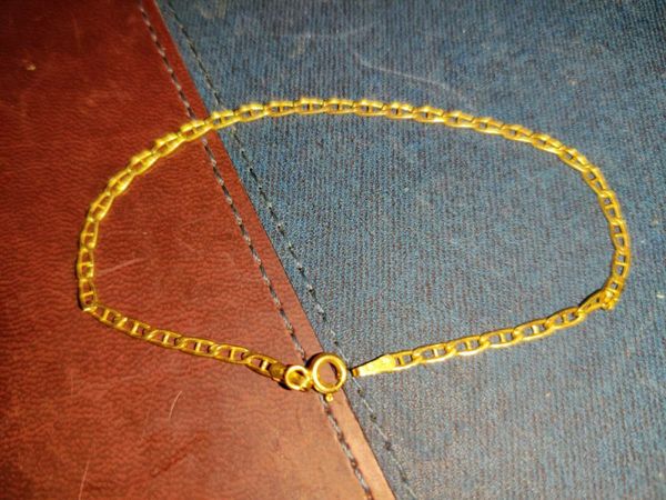 GATE LINK, 10CT Gold 7"Unisex New Bracelet !