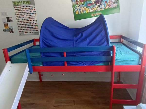Bunk bed - a lovely castle, loft bed with a slide