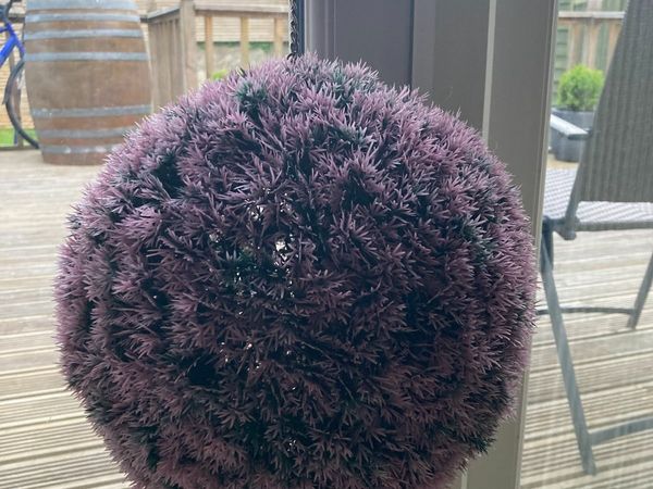 2 Artificial Topiary Balls Hanging or in Pots