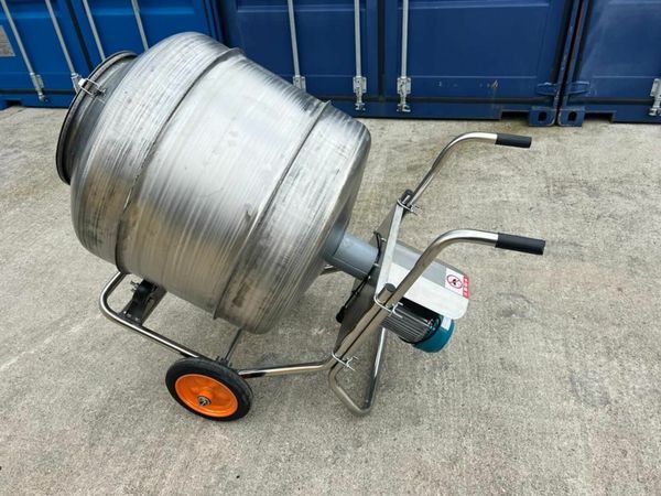 Stainless steel cement / food mixer