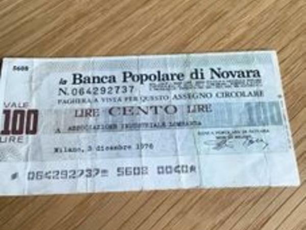 Rare Emergency Italian Banknote 100 Lire