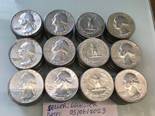 1kg (160x) 1932-64 US Silver Washington Quarter Dollar Coins
