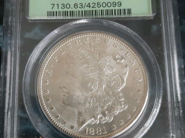 1881 s morgan silver dollar ms 63