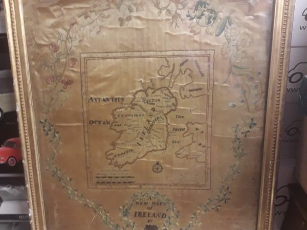 Vintage Antique Map of Ireland 1870-1880