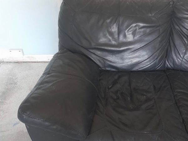 2 seater leather couch