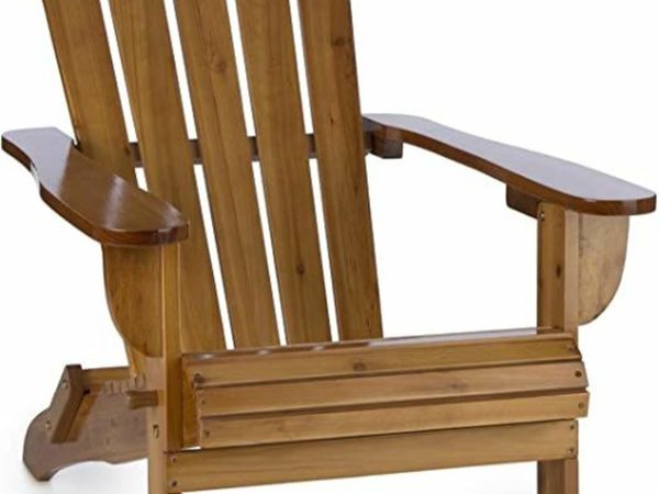 Fir Wood Garden Chair Weather-Resistant Folding Hi