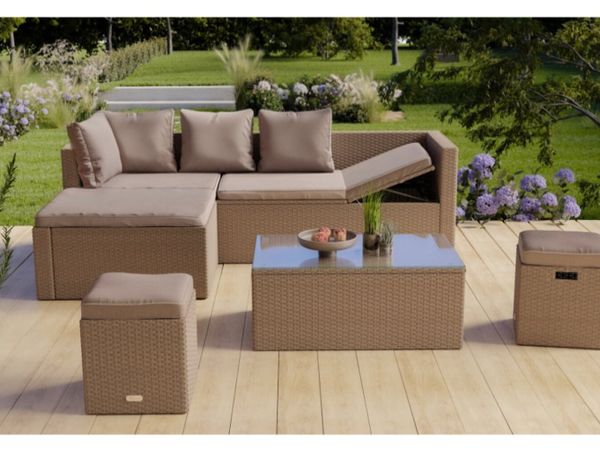 A set of garden furniture Beige/Light grey