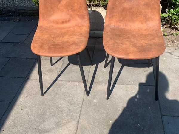 Faux suede dining chairs