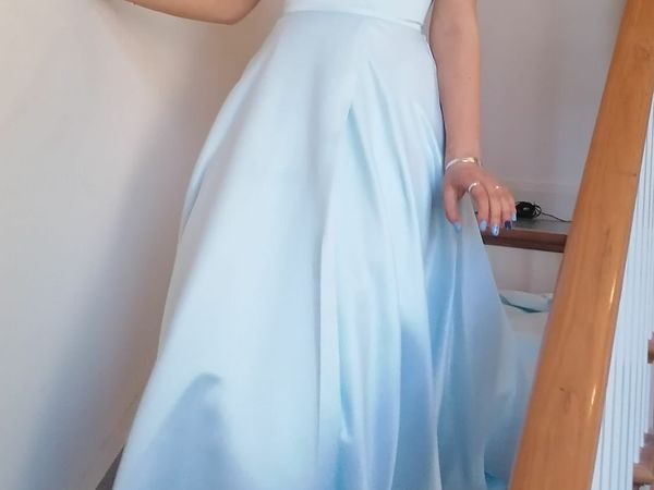 Zara Satin – Sky Blue