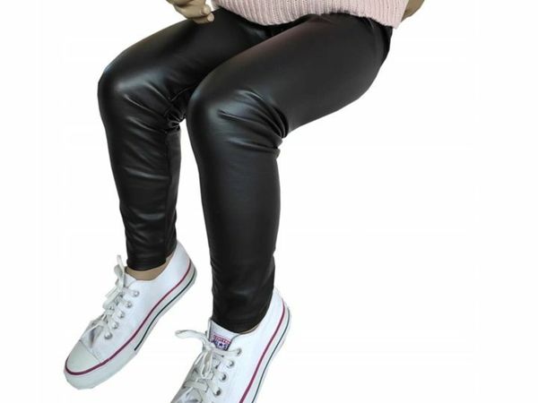 Faux kids leather leggins for sale in Co. Dublin for €10 on DoneDeal
