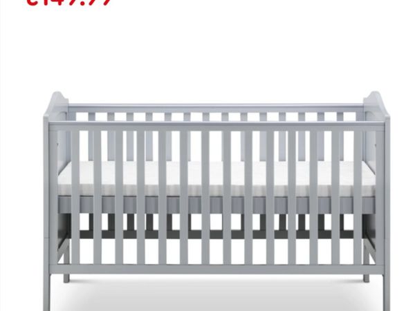 Nested sorrento shop cot bed grey