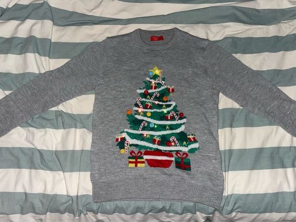 Mens light outlet up xmas jumpers