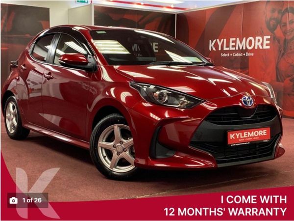 Toyota Yaris Hatchback, Petrol Hybrid, 2020, Red